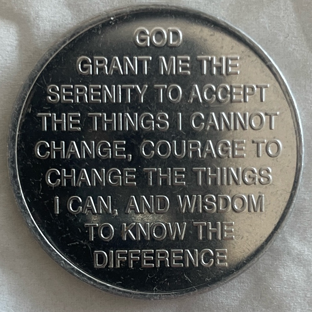 Serenity Prayer Medallion • CoDA Welcome Home Silver Tone Medallion • Spiritual.